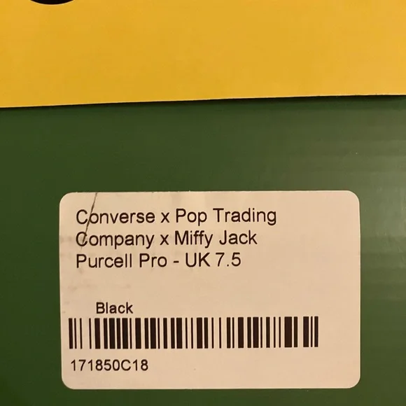 Rare miffy converse x pop trading street wear jp pro jack Purcell 8.5 10 - Picture 7 of 7